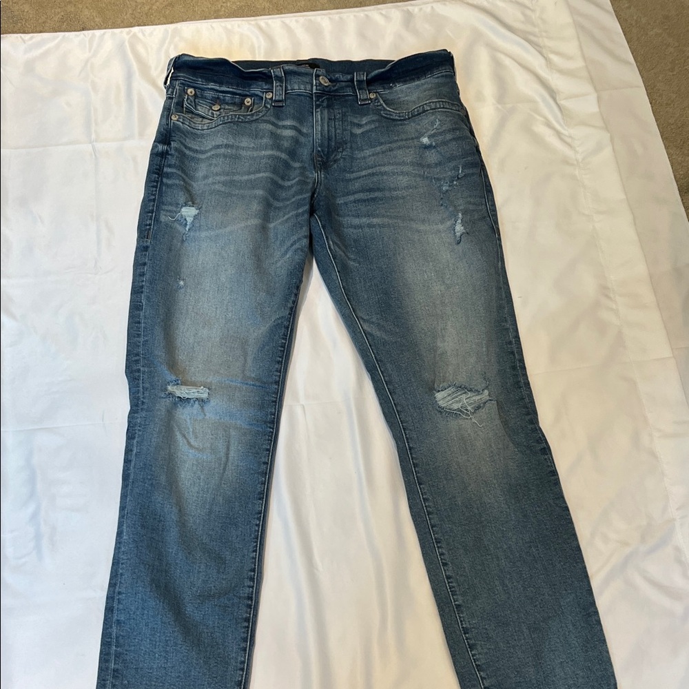 True Relgion Classic Distressed Slim Fit Jeans